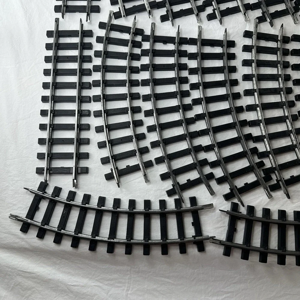 Bachmann Train Track G Gauge Straight & Curved Black Lot Of 23 Used Vintage - Picture 2 of 13